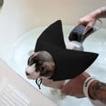 thumbnail image 1 of Waterproof Adjustable Pet Shower Cap with Straps, Cat Dog Ear Protection Bath Cover, Grooming Accessory for Kitten Puppy Small Pets, black, 1 of 5