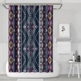 thumbnail image 1 of Waterproof Aetec Navy Blue Shower Curtain 72x72 Inch Boho Style Polyester Unique Shower Curtain for Bathroom Hotel Home Decor with 12 Plastic Hooks, 1 of 5