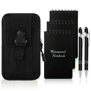 Waterproof All-Weather 6pcs Notebook 3×5 Inch Police Notepad with Windproof Pen and Storage Bag for Outdoor Activity Records