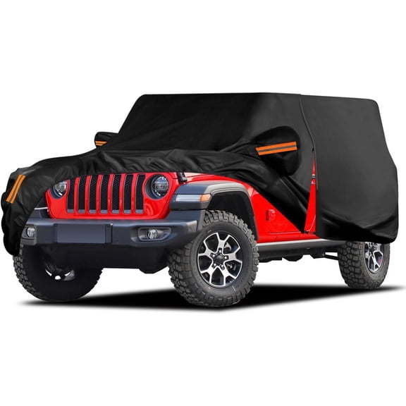 Waterproof All Weather for Automobiles Full Exterior Cover Rain Sun Snow Protector with Door Zipper