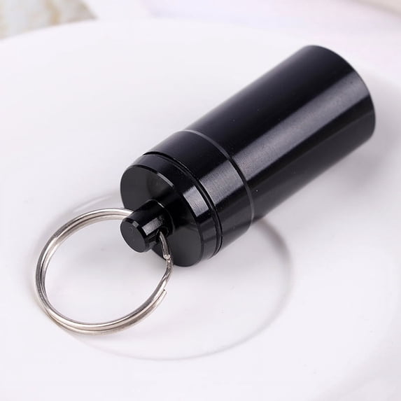 Waterproof Aluminum Pill Box Bottle Cache Drug Holder Keychain Medicine Box