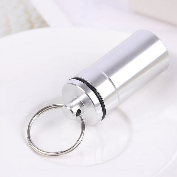 Waterproof Aluminum Pill Box Bottle Cache Drug Holder Keychain Medicine Box