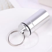 Waterproof Aluminum Pill Box Bottle Cache Drug Holder Keychain Medicine Box