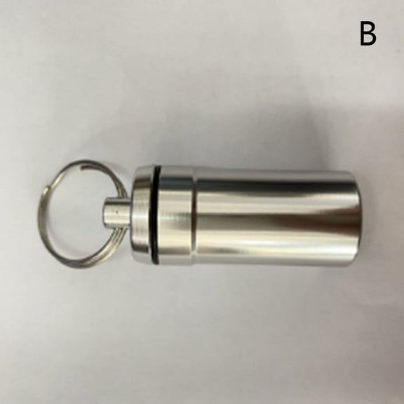 Waterproof Aluminum Pill Box Pill Case Container Bottle Holder Keychain New Hot