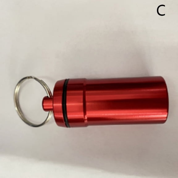Waterproof Aluminum Pill Box Pill Case Container Bottle Holder Keychain New Hot