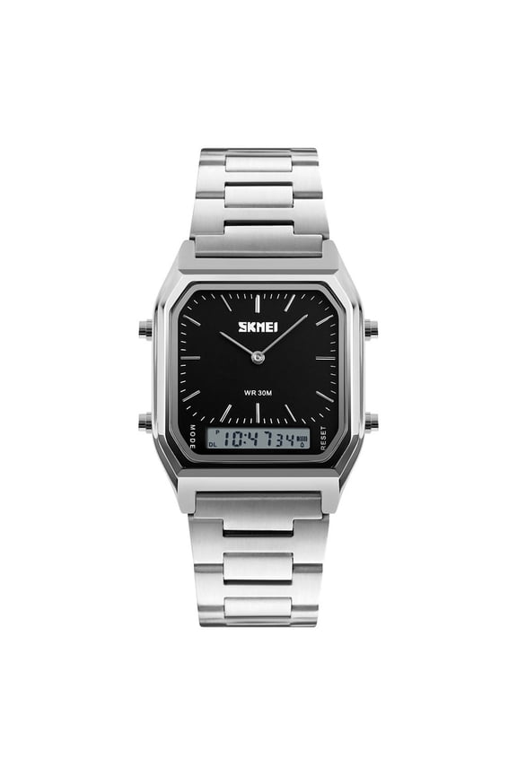 Waterproof Analog Digital Watch with Stainless Steel for Everyday and Semi Formal Wear