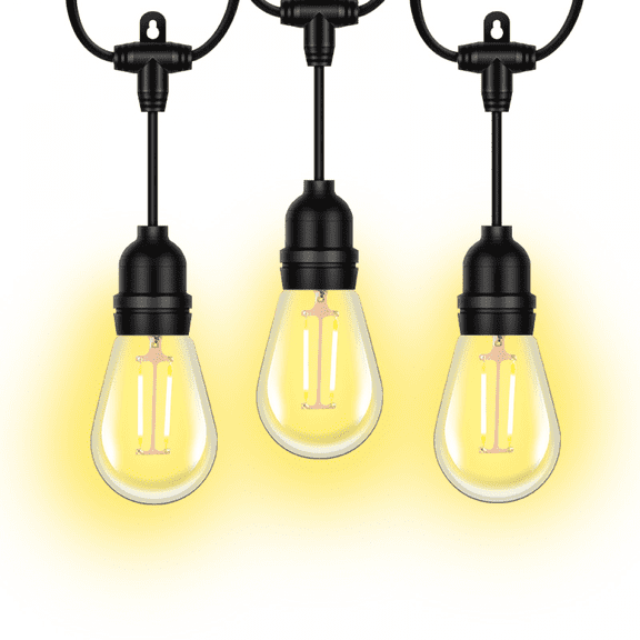 Waterproof And Shatterproof 5m 10 Lights, Hanging Down, Long Bright Style Socket Cafe Bistro (Warm Light Transparent Shell)