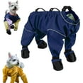 thumbnail image 1 of Waterproof Anti Slip Dog Boots - Reflective Straps & Suspenders, One-Piece Paw Protectors for Small/Medium Dogs, Snow/Rain/Walking/Grassland, Blue, 1 of 8