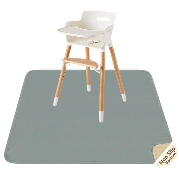Waterproof Anti-Slip Floor Mat for High Chair, Arts, Crafts, and Picnics – Splat Mat, Washable, Portable, Also Table Cloth, Protects from Spills and Messes