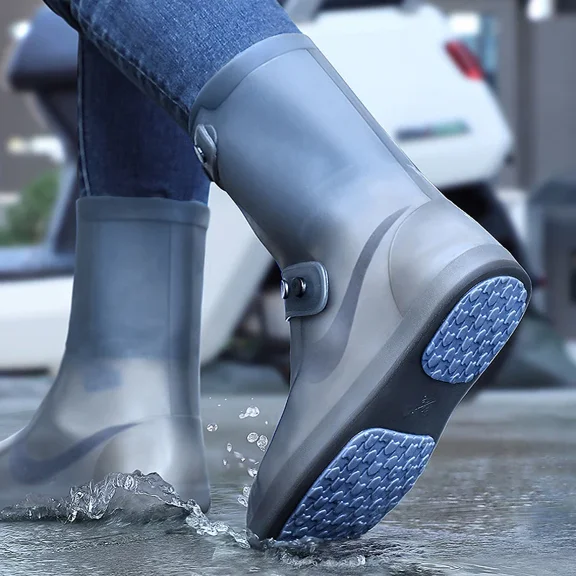 Waterproof Anti-Slip Rain Boot Covers XL Size, Silicone Hyper-Protective Shoe Covers for Heavy Rain