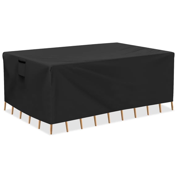 Durable Patio Sofa Set Covers, Rectangular Patio Table Cover Waterproof, Anti-UV Outdoor Furniture Set Cover,109" L x 83" W x 28" H