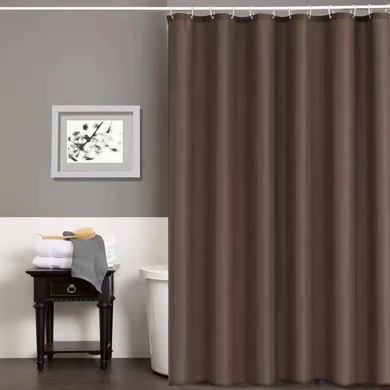 Waterproof Anti-mold Shower Curtain, Solid Color Bathroom Decorative ...