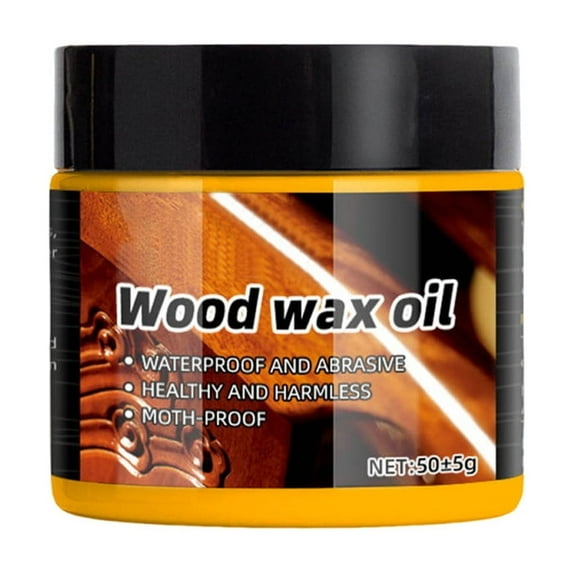 Waterproof Anticorrosive Wood Wax Oil for Furniture Restoration - Fast-Drying Beeswax Formula for Durable Protection and Glossy Finish - Includes Cleaning Sponge