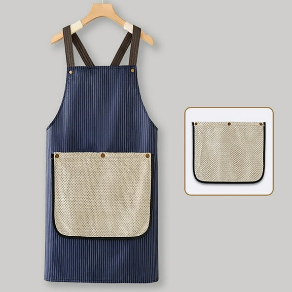Waterproof Aprons with Detachable Hand Towel for Kitchen and Cooking, Heavy Duty and Adjustable for Comfort and Protection, Ideal for Home Chefs and Professional Use Topliu