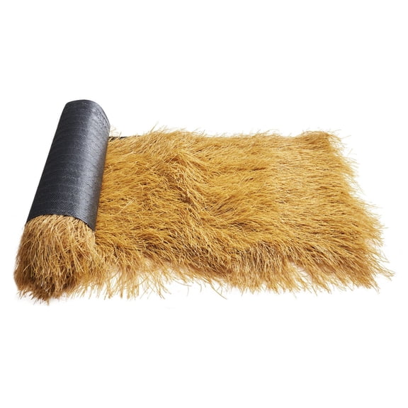 Waterproof Artificial Thatch Roof Roll,1.6x19.7 ft Fire-Resistant Tiki Hut Roofing,Palapa Mat for Patio,Pool,Beach Bar&Tropical Party Decor