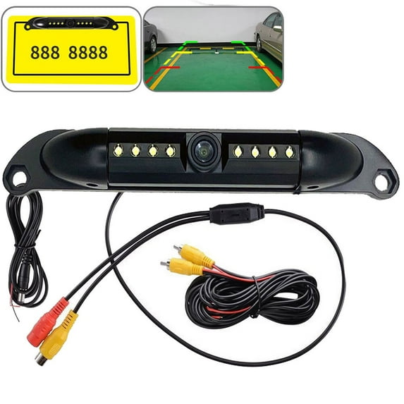 Waterproof Auto Rear View Backup Camera With LED Night Vision for License Plate