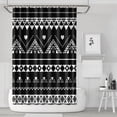 thumbnail image 1 of Waterproof Aztec Black Shower Curtain 72x72 Inch Boho Style Polyester Unique Shower Curtain for Bathroom Hotel Home Decor with 12 Plastic Hooks, 1 of 5