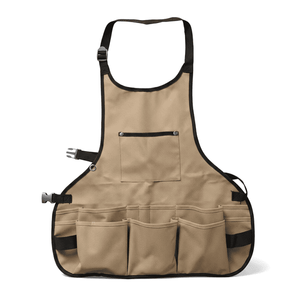 Waterproof BBQ & Garden Apron with 10+ Tool Pockets, Heavy Duty Oxford Apron for Men Women, Adjustable for Grilling Cooking Yard Work