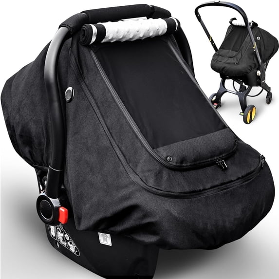 Waterproof Baby Car Seat Cover,Cold Weather Carseat Cover for Babies,Infant Car Seat Cover Canopy for Boy Girls,Windproof Car Seat Canopy for Boys & Girls, Keeps Babies Warm and Cozy