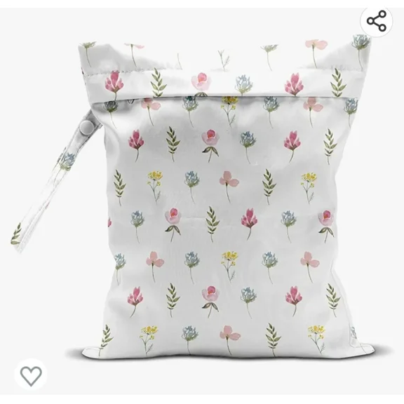 Waterproof Baby Cloth Diaper Nappy Pouch Reusable Zip Infant Wet Dry Bag Printed