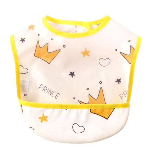 Waterproof Baby Feeding Bibs with Crumb Pocket Adjustable Baby Teething Bib Baby Food Bibs Baby Shower Favor Gift Christmas New Year 6-12 Months