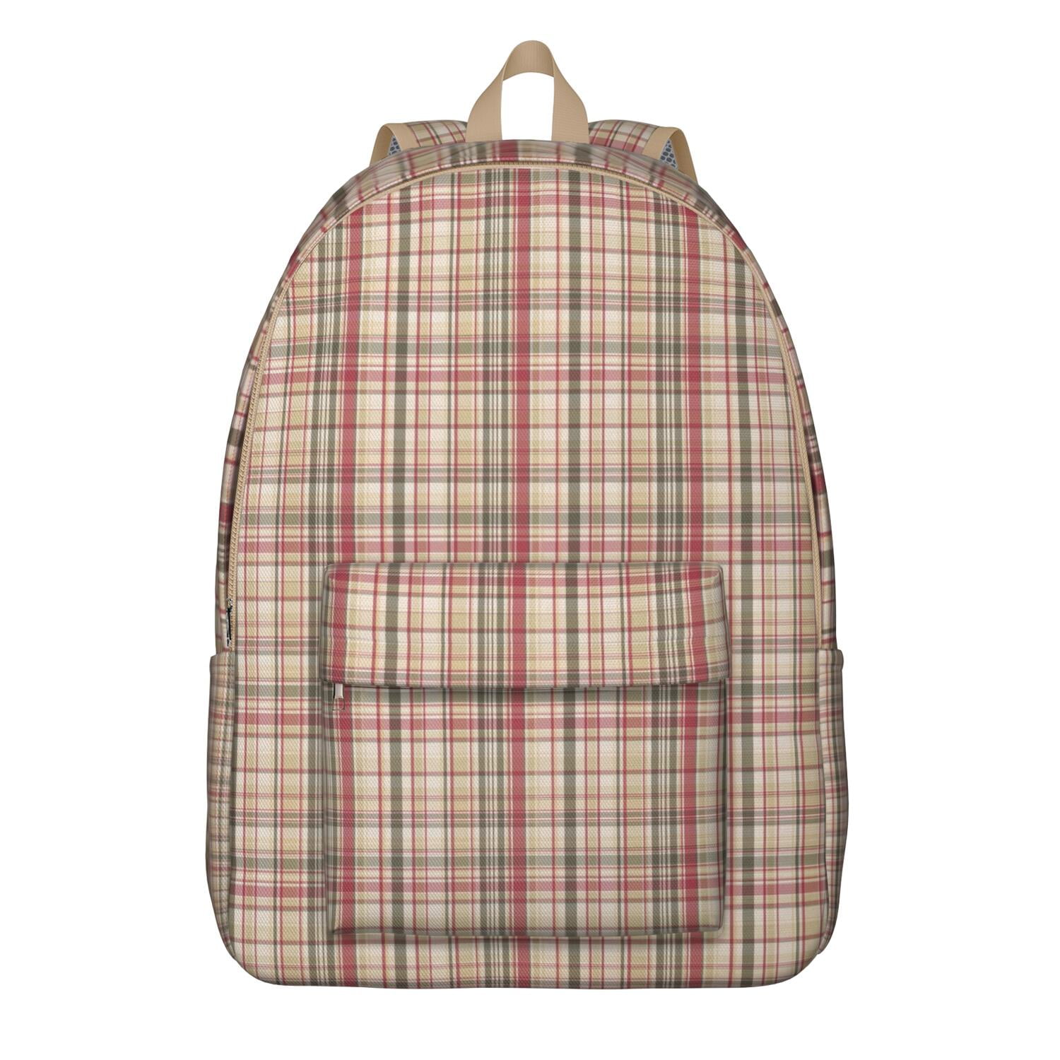 Waterproof Backpack Featuring Retro Buffalo Plaid and Striped Checkered ...