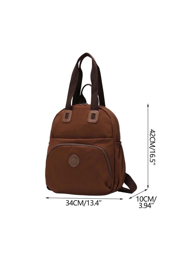 Waterproof Backpack, Large Capacity Convertible Bag, 3-Way Tote Backpack Purse for Women Men, Casual Travel Work Bag(Brown)