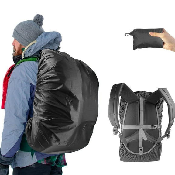 Waterproof Backpack Rain Cover, 8000mm Waterproof Level, Upgraded Ultra-Strong Multilayer Structure, Antislip Cross Buckle Strap, Ultralight Compact Portable, for Hiking, Camping, Traveling