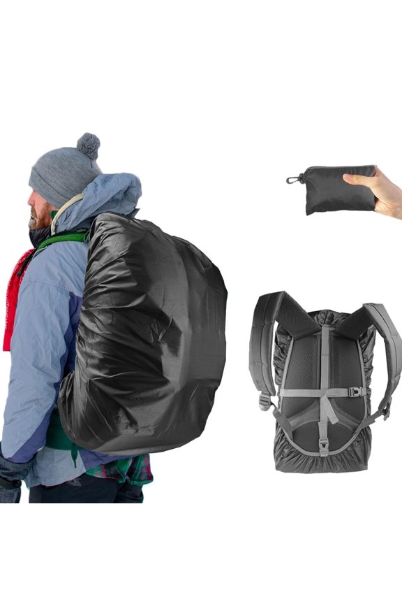 Waterproof Backpack Rain Cover, 8000mm Waterproof Level, Upgraded Ultra-Strong Multilayer Structure, Antislip Cross Buckle Strap, Ultralight Compact Portable, for Hiking, Camping, Traveling