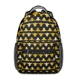 thumbnail image 1 of Waterproof Backpack for Commuters - Bee & Honeycomb Pattern, Lightweight & Breathable, Spinal Support Design (Gift for Honey Lovers, Yellow), 1 of 5