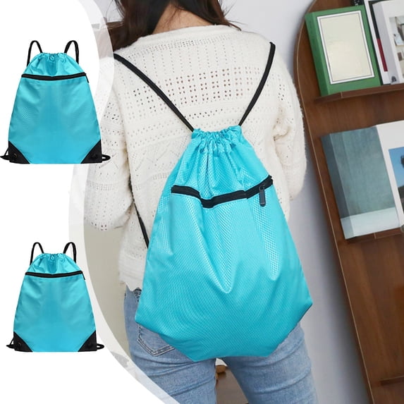 Waterproof Backpack for Men Women Drawstring Backpack Waterproof Fabric Material Sports Fitness Backpack