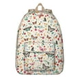 thumbnail image 1 of Waterproof Backpack with Butterfly and Floral Print, Lightweight School Bag Featuring Cute Tropical Pattern, 1 of 5