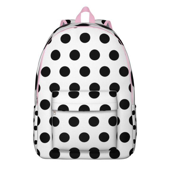 Waterproof Backpack with Vintage Polka Dot Design – Colorful and Minimalist Dots Pattern, Classic Retro Polka Texture for Trendy Students