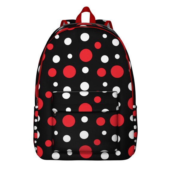 Waterproof Backpack with Vintage Polka Dot Design – Colorful and Minimalist Dots Pattern, Classic Retro Polka Texture for Trendy Students