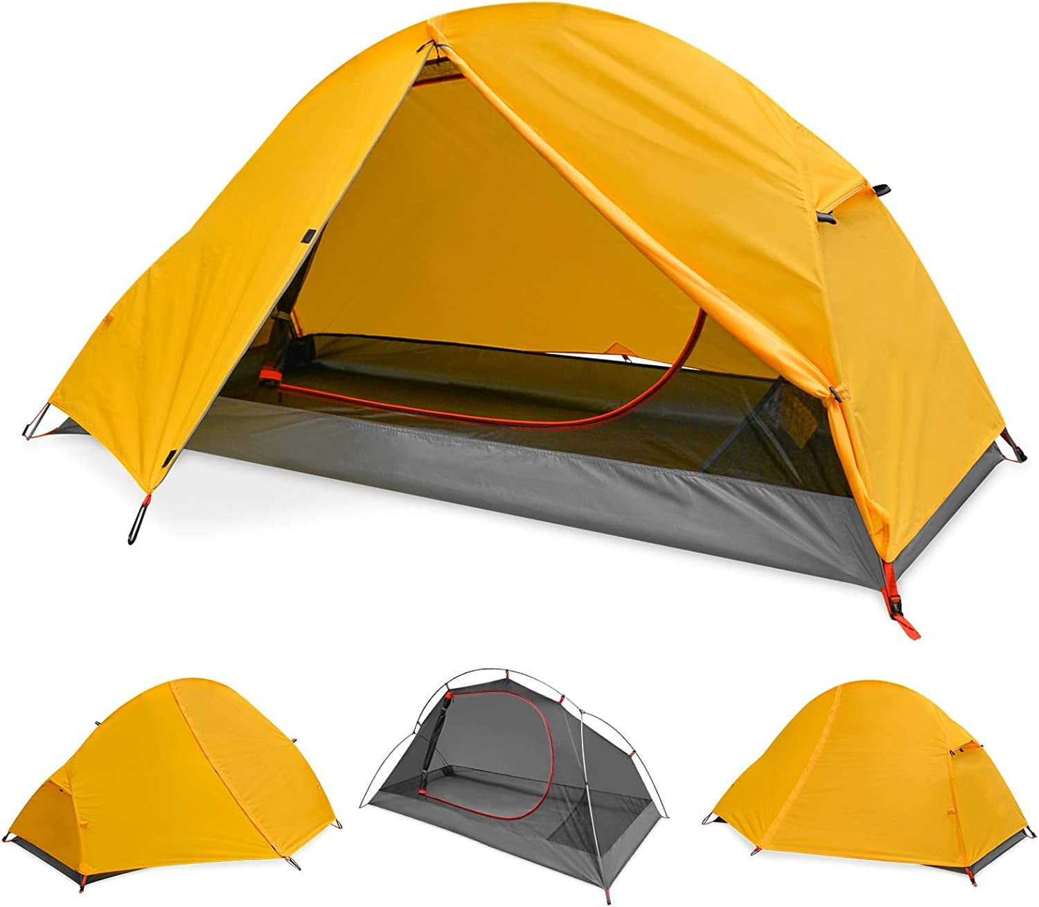 Waterproof Backpacking Tent Ultralight 1/2 Person Lightweight Camping