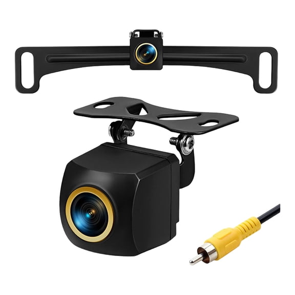 Waterproof Backup Camera,Metal Housing 170 Degree Wide View Angles License Plate Rear View Camera for Car