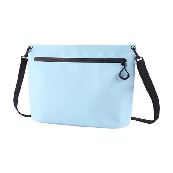 Waterproof Bag, Durable Pvc Zipper Storage Handbag, Multifunctional for Beach, Swimming, Outdoor Travel, 12.6 X 9.06 X 3.94 Inches, with Detachable Wrist Strap & Crossbody Design