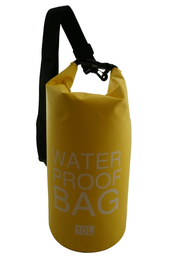 Waterproof Bag Premium Dry Sack Roll Top Floating Gear Bags for Kayaking Boating Canoeing Fishing Rafting Swimming Camping Snowboarding Beach 10L Yellow