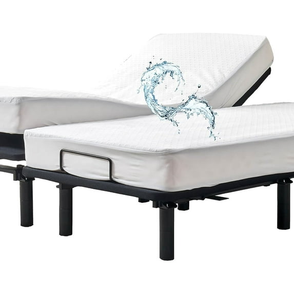 Waterproof Bamboo Viscose Cooling Mattress Protector Queen Size Breathable Soft Matressprotector Quiet Fitted Matress Cover