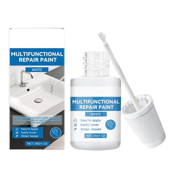 Waterproof Bathroom Enamel Retouching Paint, Multifunctional Refurbishment Coating for Scratch & Stain Cover