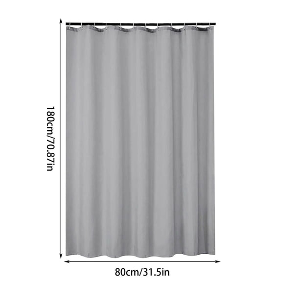 SouMaox Waterproof , Thickened Polyester Fabric Bath Liner, Solid Color Decorative Bathroom Drapery, Metal Grommet Panel