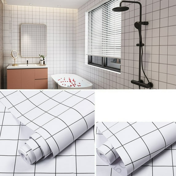 Waterproof Bathroom Renovation Stickers Self adhesive Wall Stickers Wide Coverage Easy Installation Elegant Design