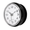 thumbnail image 1 of Waterproof Bathroom Shower Clock Mini Round Wall Clocks with Suction Cup, Black, 1 of 7