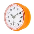 thumbnail image 1 of Waterproof Bathroom Shower Clock Mini Round Wall Clocks with Suction Cup, Orange, 1 of 6