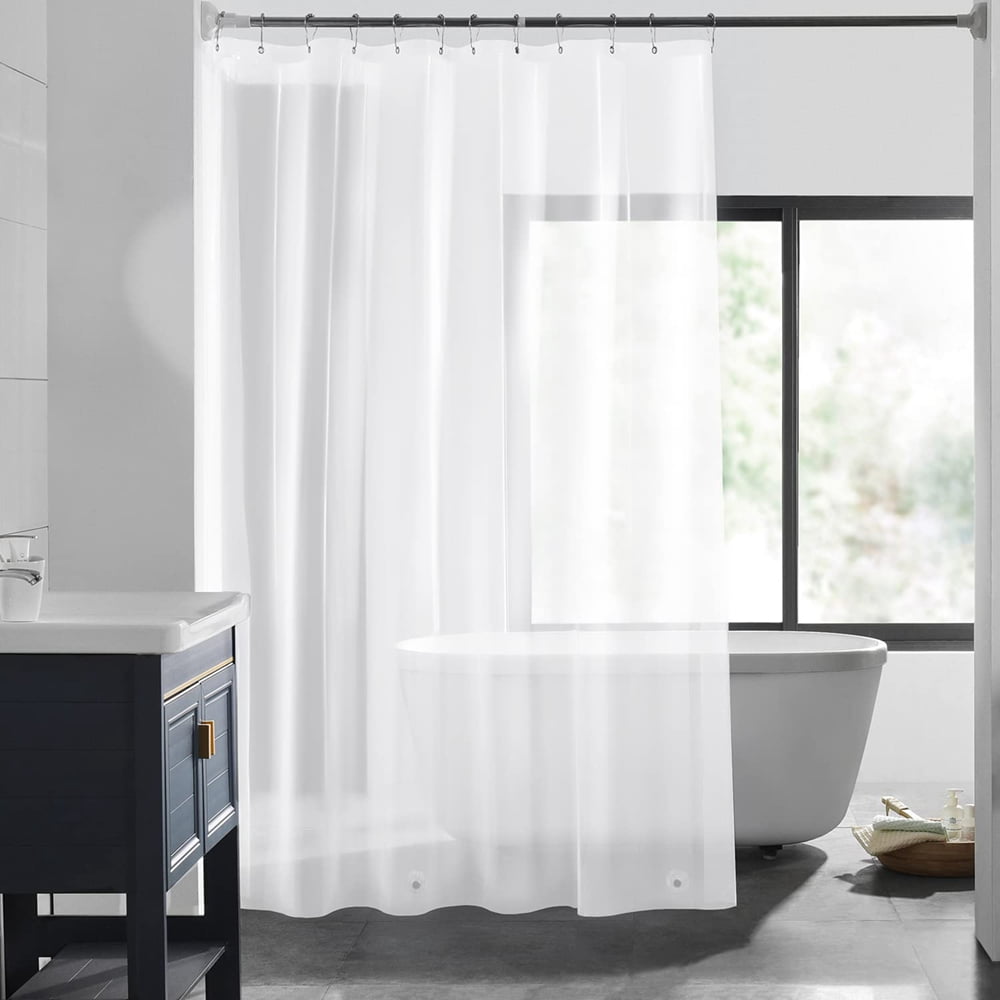 Waterproof Bathroom Shower Curtain,72" W x 72" H White Heavy Duty ...
