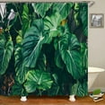 thumbnail image 1 of Waterproof Bathroom Shower Curtains Tropical Plants Leaves Bath Curtains 3d Printing With Washable Polyester Cloth Decor, 1 of 5