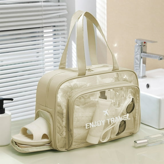 Waterproof Beach Bag,Dry Wet Separation Sports Bag,Swim Bag for Pool Beach,Gym Washroom Cosmetic Bag,Storage for Goggles Swimming Suit,Large Capacity Tote Bag