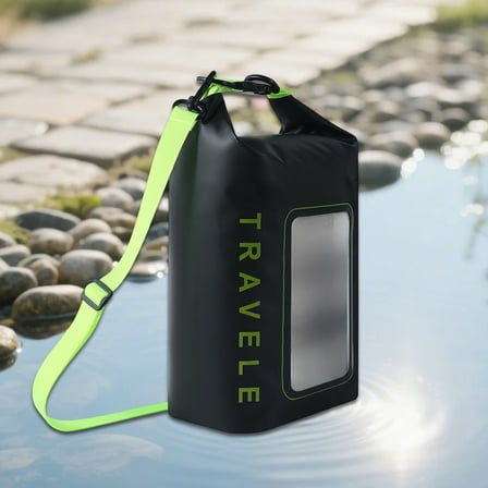 Waterproof Beach Bag, Outdoor Crossbody Storage Bag with Large Capacity for Phones and Essentials, PVC Shoulder Bag for Swimming and Travel