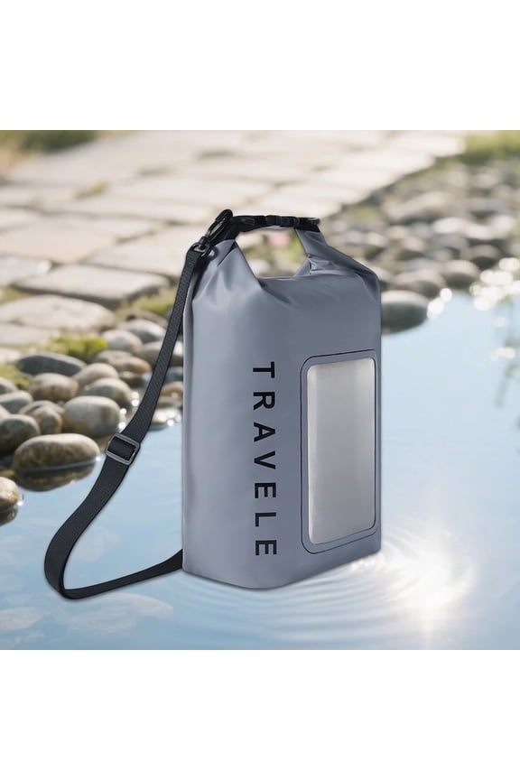 Waterproof Beach Bag PVC Shoulder Crossbody Tote Large Capacity Cell Phone Storage Bag Touchscreen Window for Swimming Pool Outdoor Travel Summer Picnic