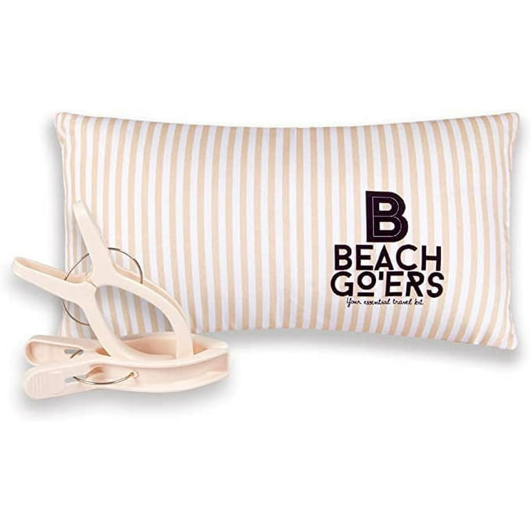 Waterproof Beach Chair Pillow and Towel Clips Set Pastel Pink Walmart